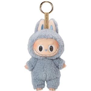 The Monsters Inc. Labubu Sea Salt Coconut Blue Plush Keychain Bag Charm